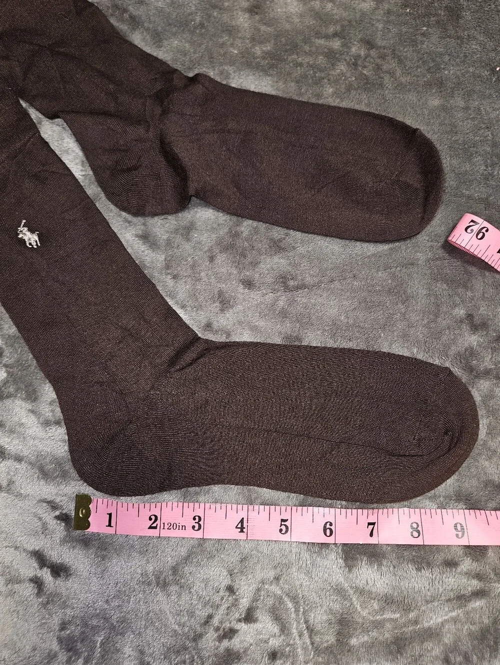 Polo by Ralph Lauren Brown Dress Socks with White Pony Preppy Dressy Formal